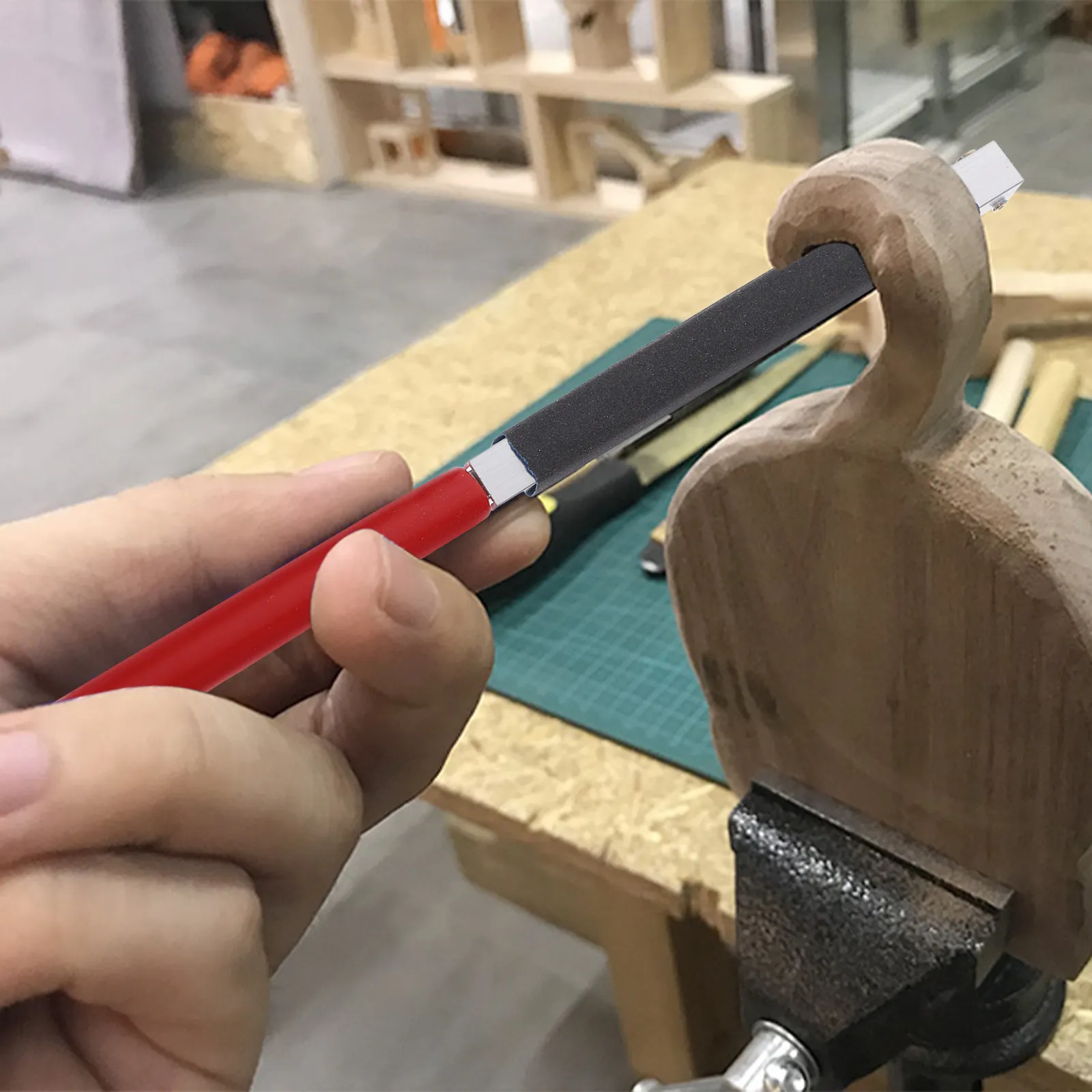 Grinding Sandpaper Board Flap Type Manual Polishing Tool for Metal Wood Rust Scale Burrs Oxide Removal Surface Cleaning Long