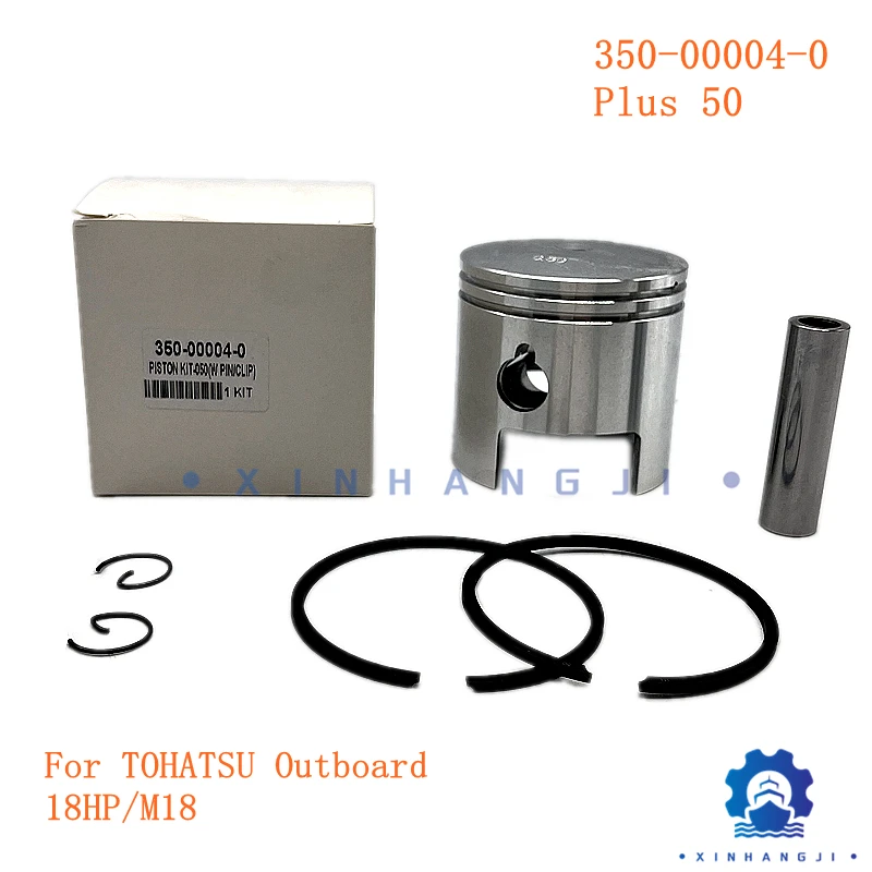 

350-00004-0 Piston Kit (0.5Mm O/s) For TOHATSU Outboard 2T M15B2 M15C M18C2 M18D +0.5mm M9.9C350-00004-1 350-00004 Dia:60.5MM