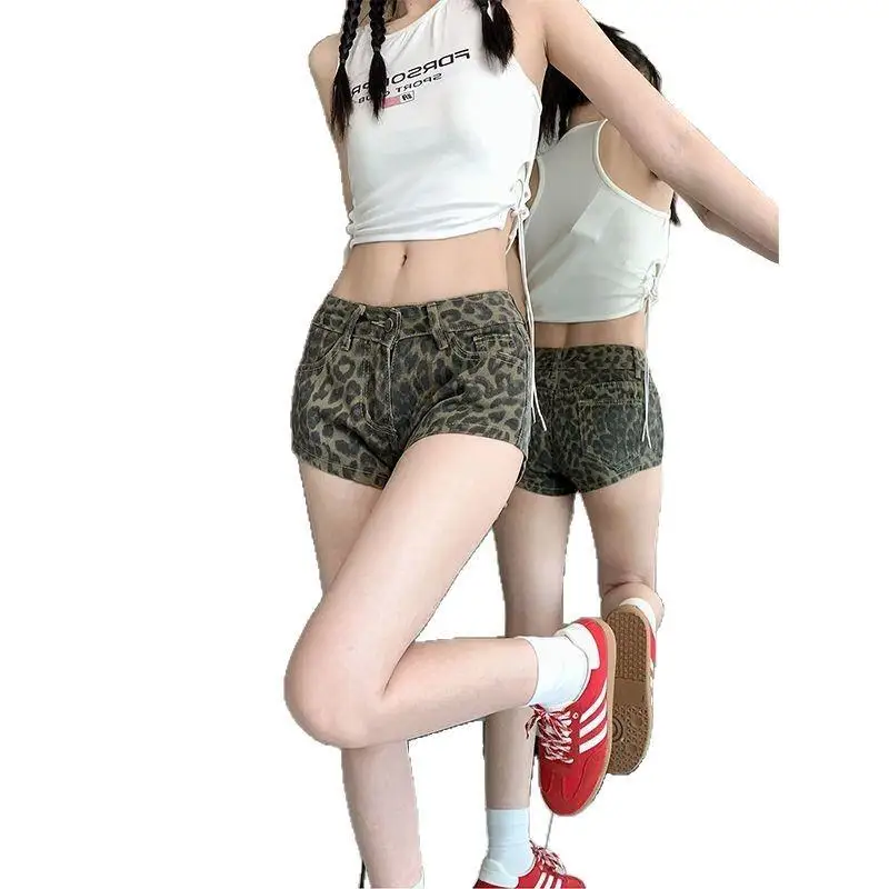 Low Waist Casual Denim orts Women's New Sle Ape Jeans Hot Pants Retro American Loose Fit Versatile Slimming Commute Sle