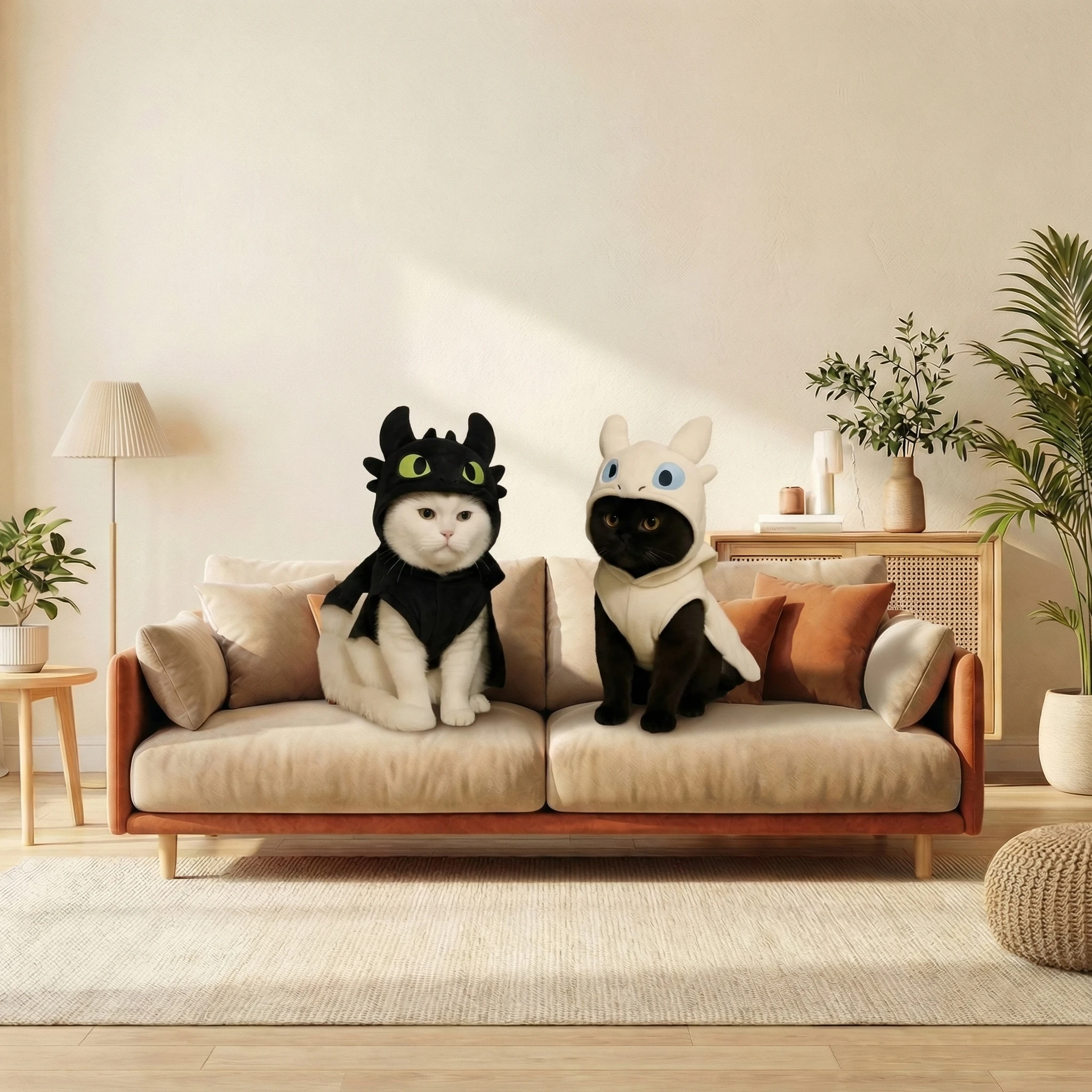 

Pet Hoodie for Small Dogs Cats Warm Fleece Coat Cute Devil Style Puppy Kitten Winter Clothes Anti Shedding