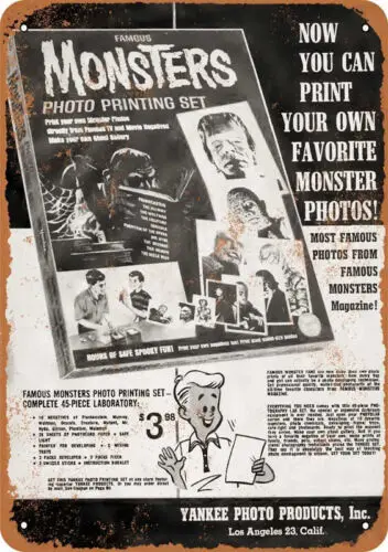 Metal Sign Famous Monsters Photo Printing Set 1966 10