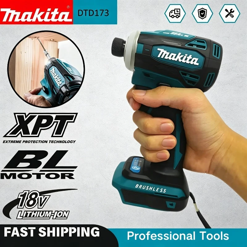 

Makita DTD173 high power brushless impact screwdriver driver Rechargeable high torque Cordless electric driver For 18V Battery