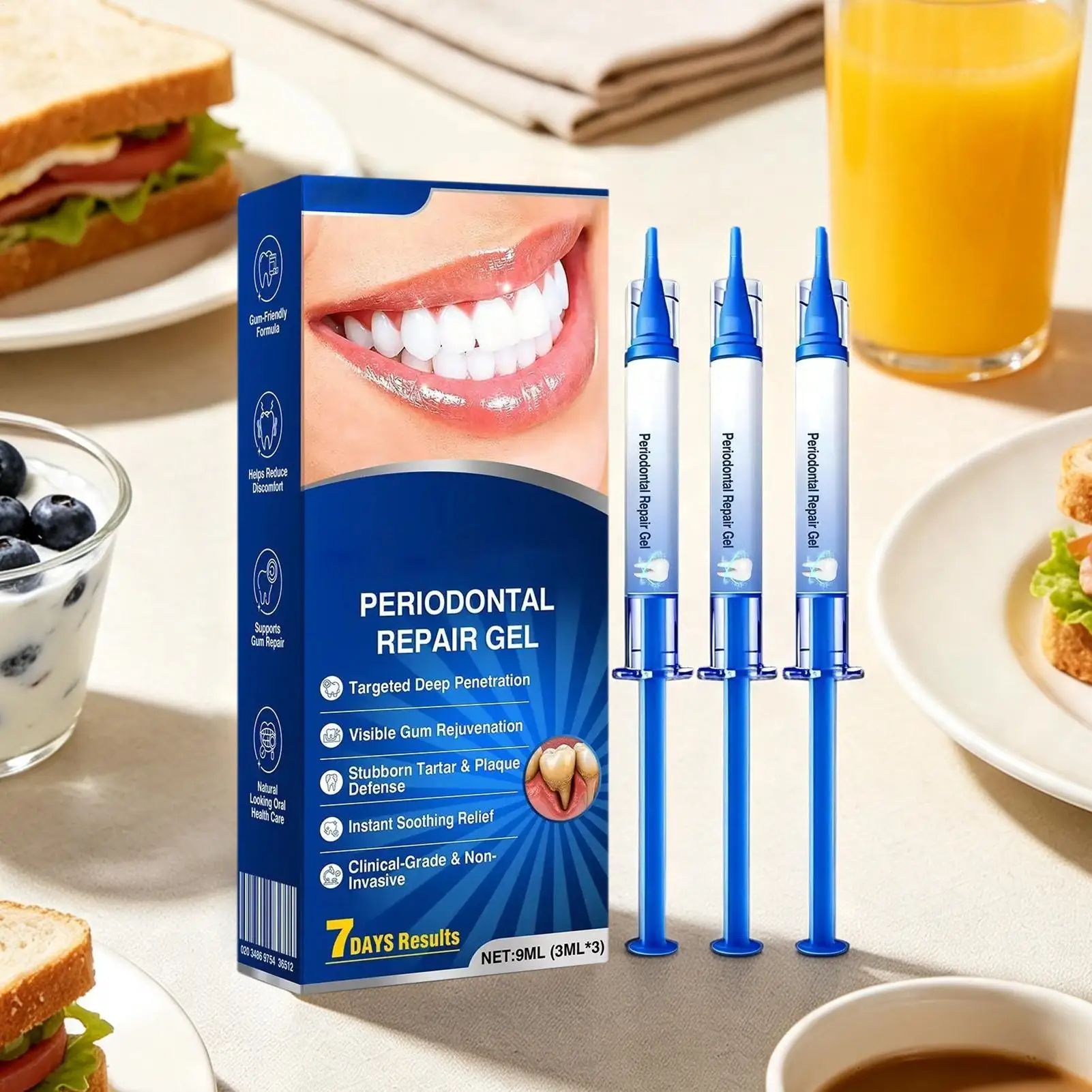 Gum Repair Gel Hydroxyapatite Tartar Remover Plaque Remover for Teeth Whitening Dental Care Products Gum Protection Gel 3 Piece
