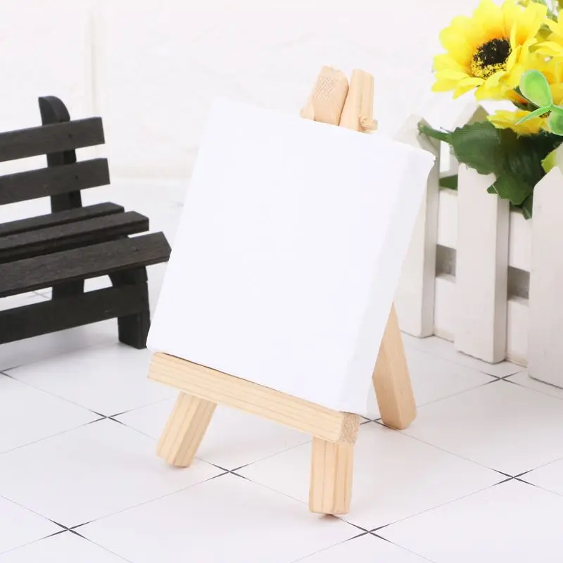 

Natural Wood Mini Easel Frame Tripod Display Meeting Wedding Table Number Name Card Stand Display