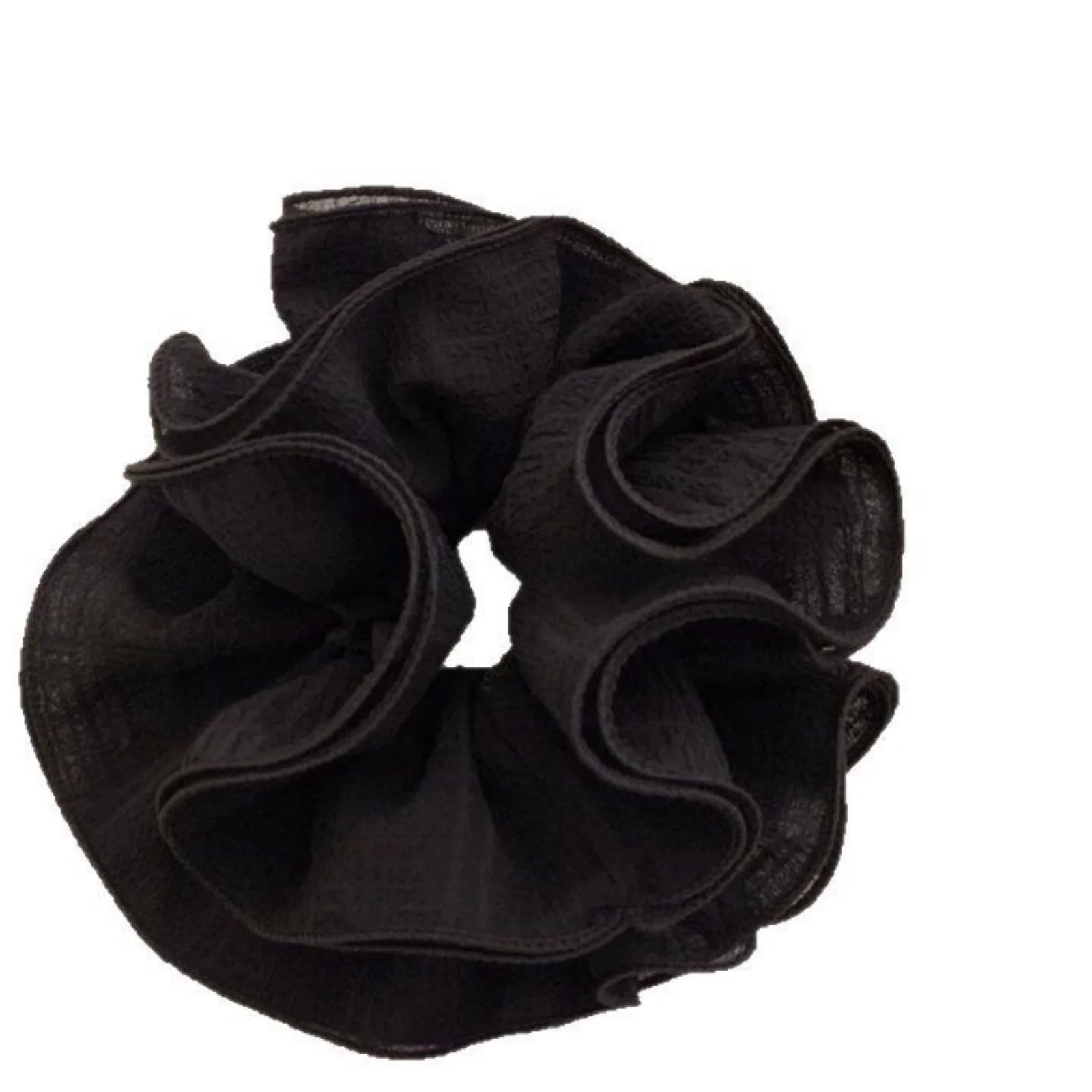 1PC Double-Layer Ruffled Bubble Flower Hair Scrunchie - High-End Korean-Style Hair Tie with Strong Elasticity