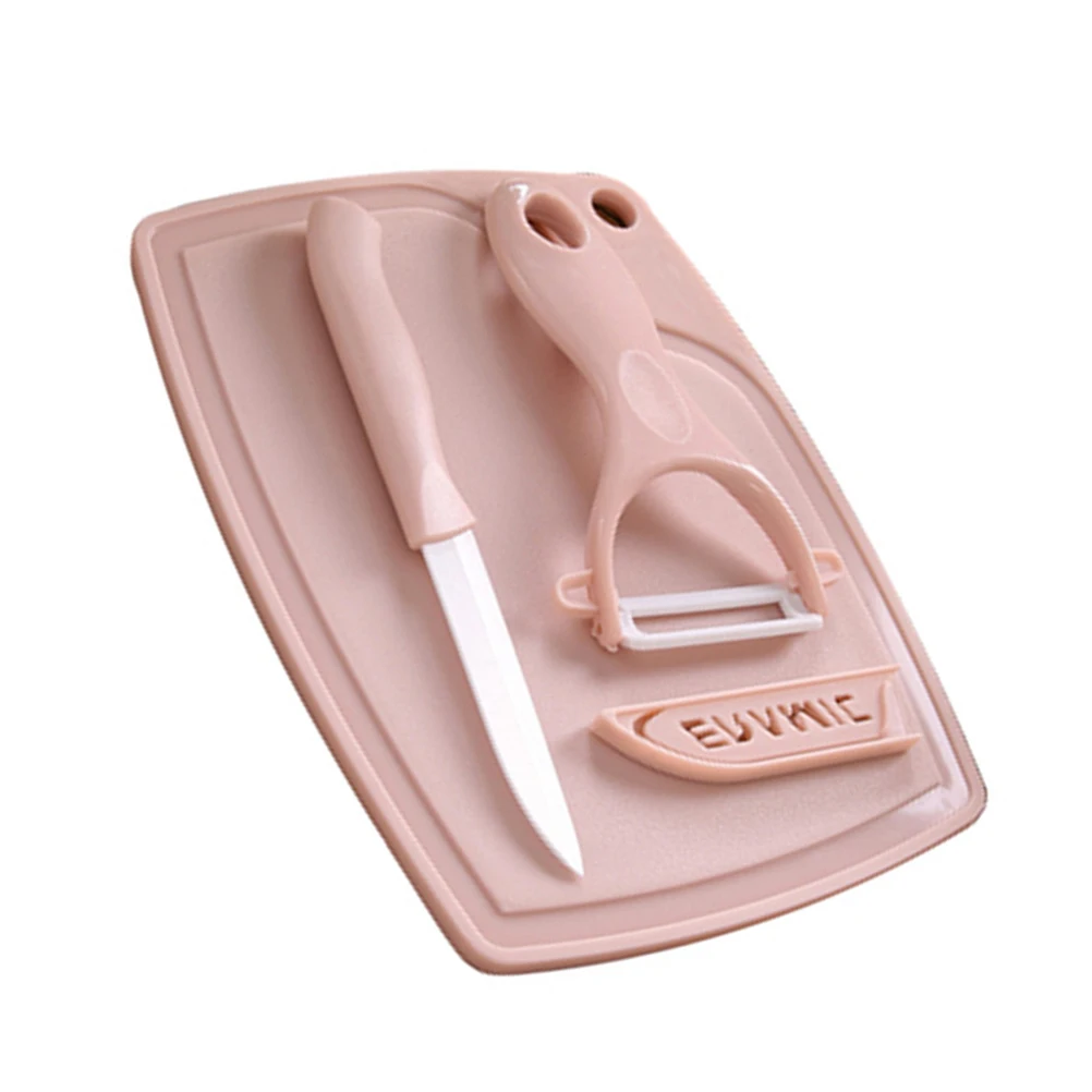 

Ceramic Knife Set Ceramic Plastic Anti Rust Corrosion Resistant Sturdy Comfortable Handle Easy Peeling Slicing Cutting