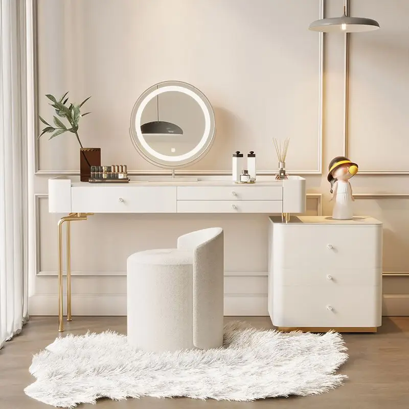 Modern Minimalist Vanity Tables Wooden Wooden Nordic Luxury Vanity Tables Cream Style Tavolo Trucco Bedrooms Furniture