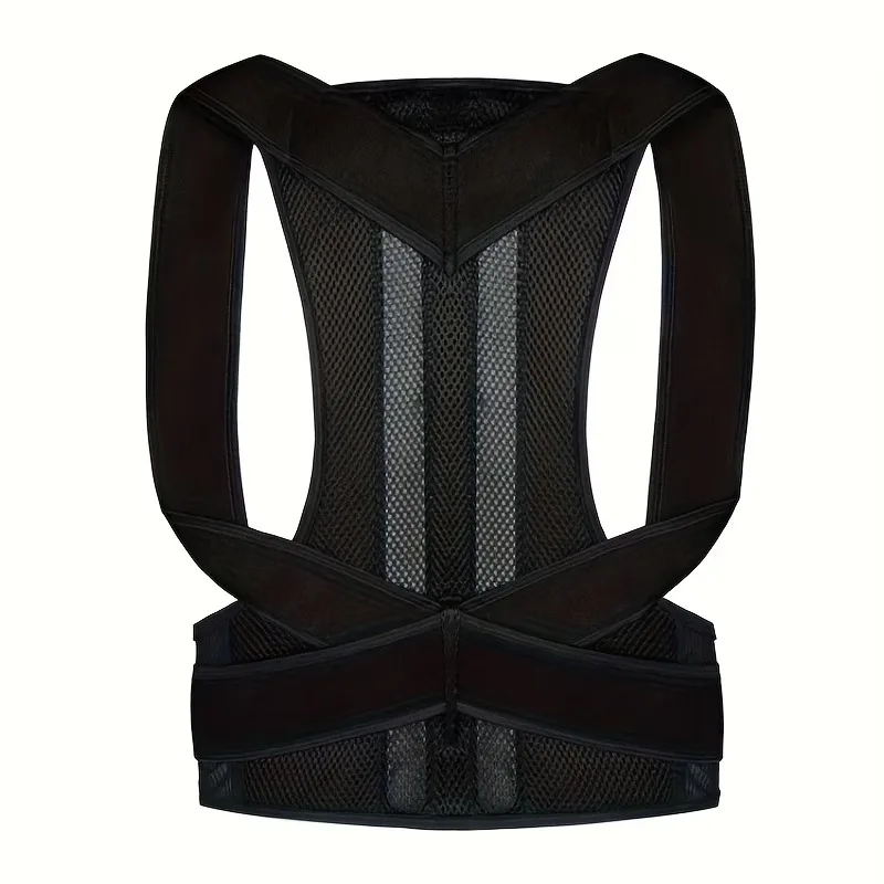 Back Support Strap | Adjustable Upper Back Posture Strap with Shoulder Strap and Lumbar Pad Invisible Spinal Device - Ergonomic image 5