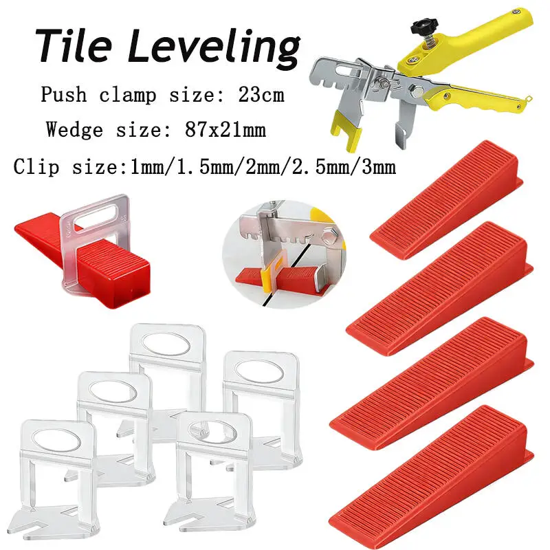 50-151pcs DIY Tile Leveling Kit,1-3mm Spacers Wedges Clips for Floor Wall Tiling Alignment,Fast Installation Tool