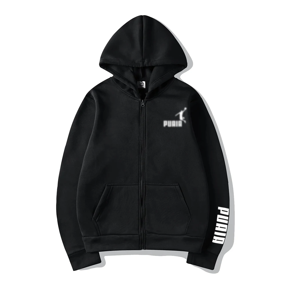 

Мужская теплая и стильная толстовка на молнии с капюшоном – осенне-зимний стиль – унисекс – новая толстовка с длинными рукавами и капюшоном