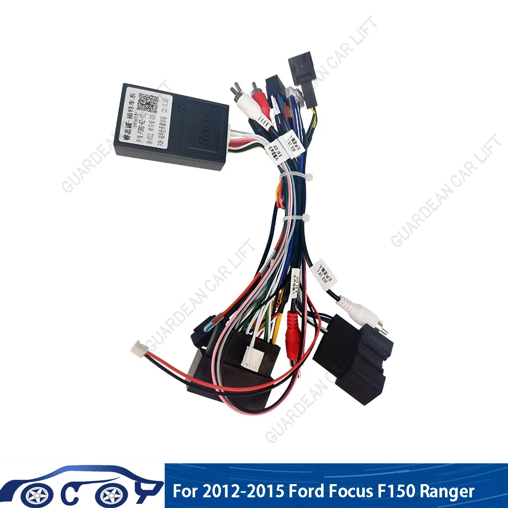 For 12-15 Ford Focus F150 Ranger Car Radio 16Pin Wiring Harness Adapter With CANBUS Box 2DIN Head Unit Stereo Plug Wiring Cbale