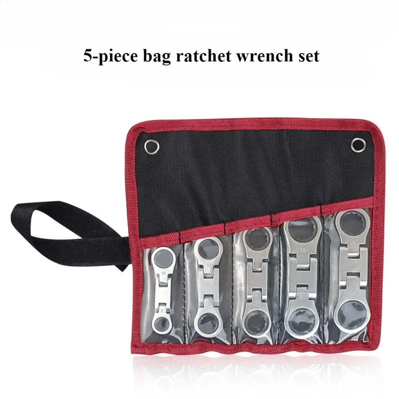 

Juego de 5 Llaves de Trinquete Ajustables de 8, 10-12, 13-14, 15-16, 18-17 y 19 mm