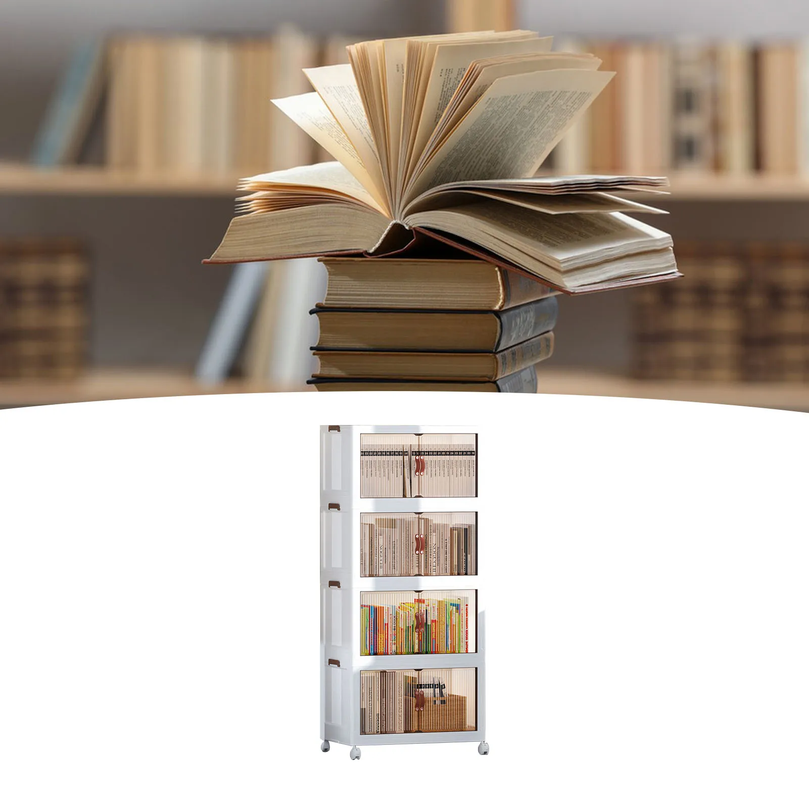 صفقة التخليص للطي الأطفال وجبة خفيفة خزانة توفير المساحة المنظم متعددة الوظائف البلاستيك غرفة المعيشة خزانة ملابس الطفل