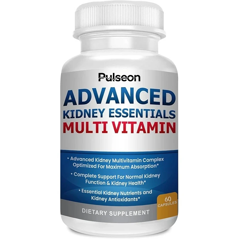 Advanced Kidney Foundation Comprehensive Vitamin Support Supplement, Mineral Mixture, 60 Capsules