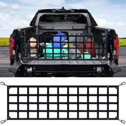 Cargo Truck Tailgate Net UV-Protected Net Cargo Mesh For Truck Tailgate Weatherproof Storage Cargo Netting With Carabiner Hooks