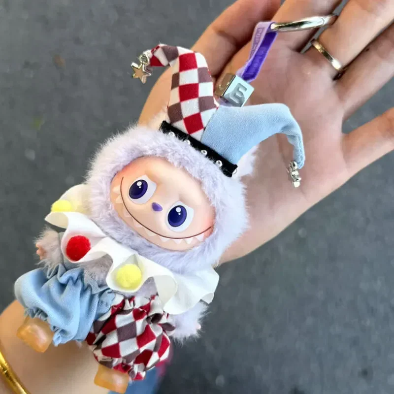 

Для Mini labubu 4,0 кукольная одежда, аксессуары для одежды для 10,5 см Labubu и 10 см хлопковая кукла, цветной шар, костюм клоуна, одежда