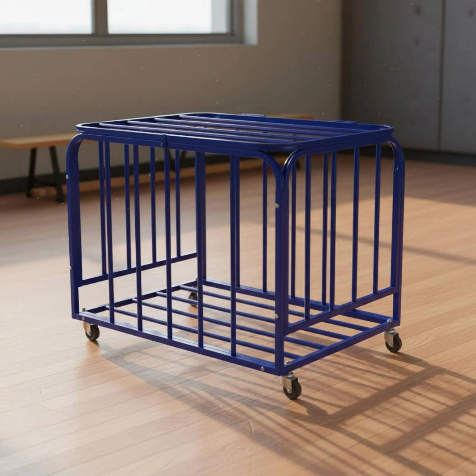 

Stainless Steel Ball Cart Wheeled Sports Ball Storage Cart Sturdy Metal Construction for Kindergarten