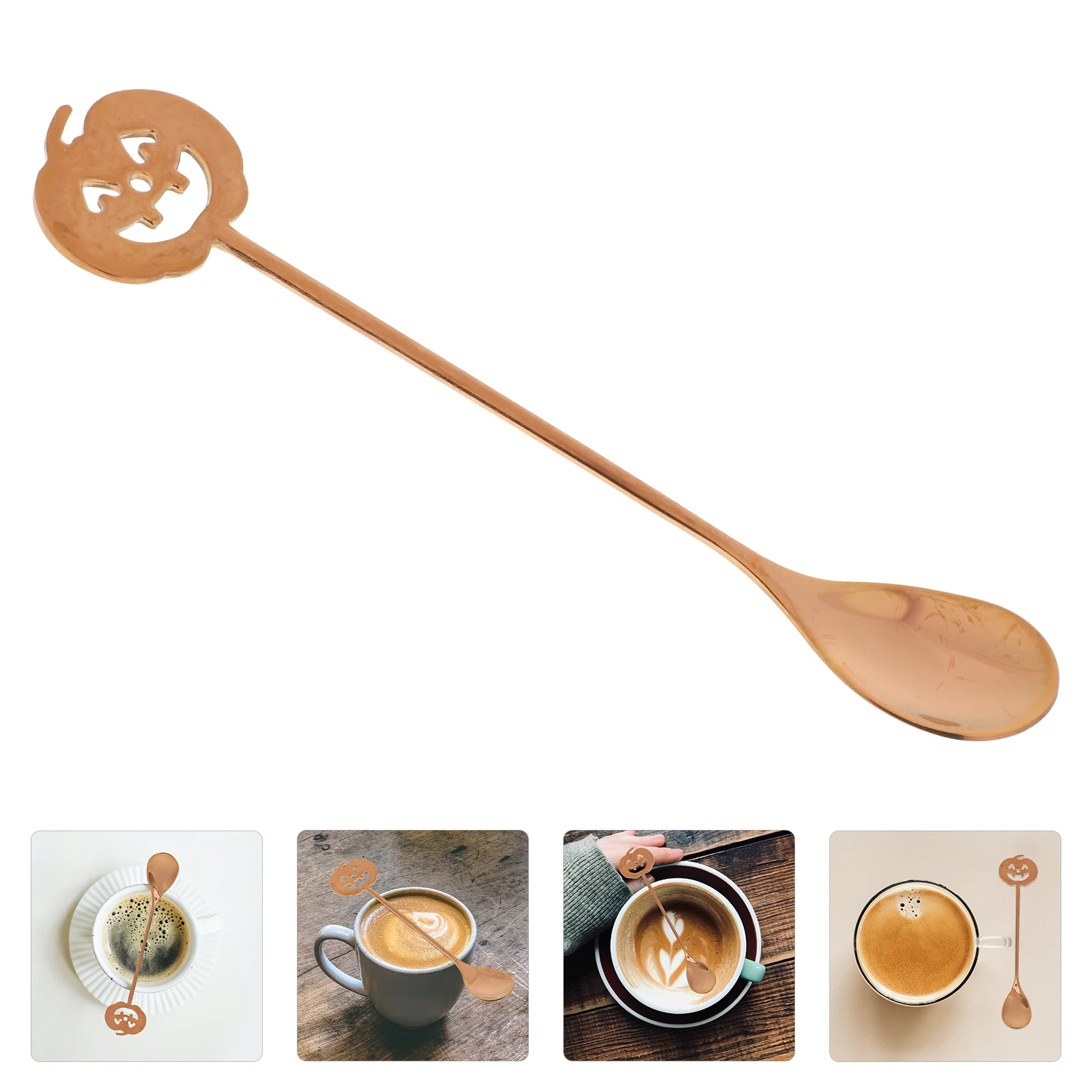 

Spoons Pumpkin Head Dinner Coffee Stirring Baby Good Looking Halloween Stirrers Fruit Espresso