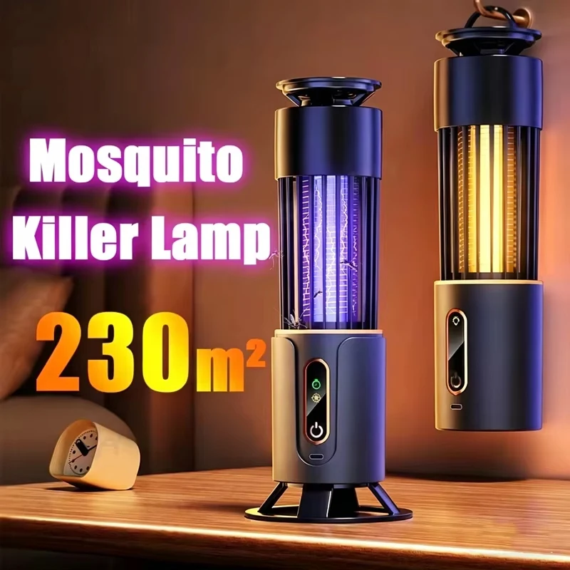 Lampe anti-moustiques électrique 2-en-1 USB portable murale et de bureau, répulsif silencieux pour l'extérieur et la maison, nouveau modèle