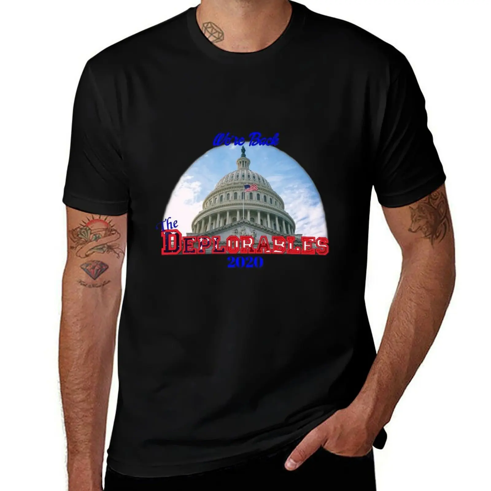 Футболка We're Back The Deplorables 2020, модная футболка с буквенным принтом
