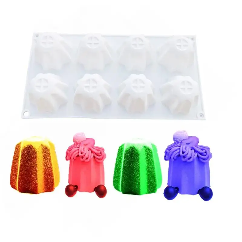 6/8 Holes Pandoro Silicone Cake Molds Octagonal Bread Baking Pan Non-stick Cheese Cake Chocolate Mould Kitchen Bakeware