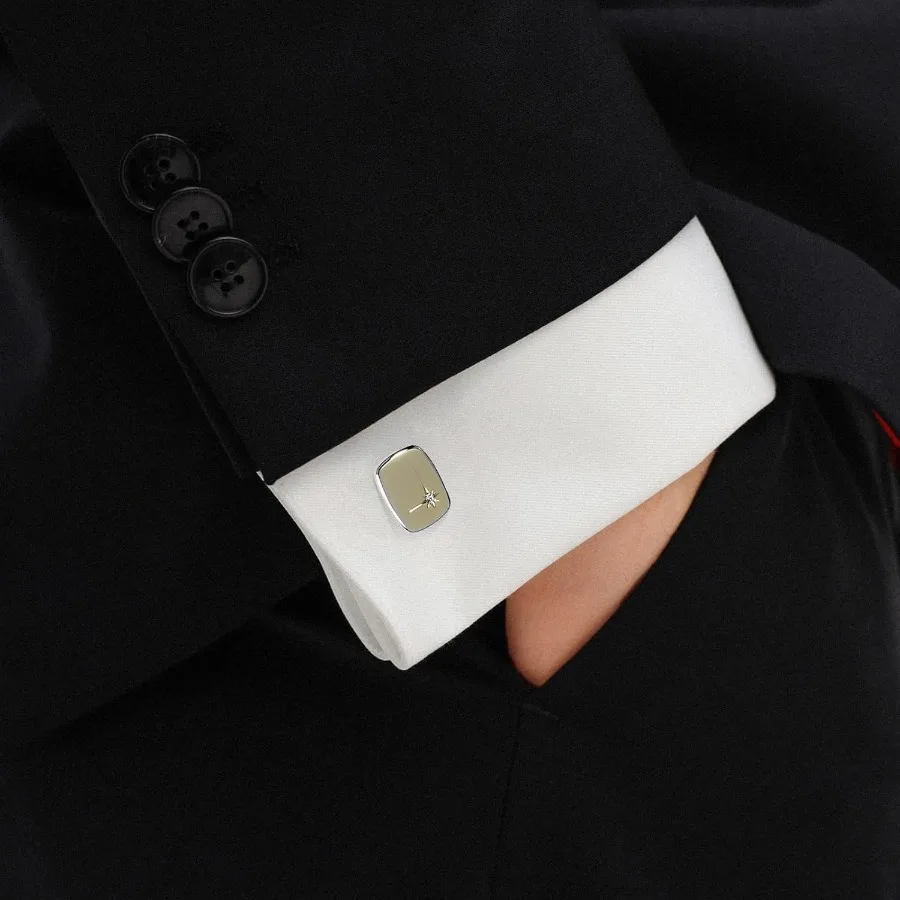 Elegante fermacravatta da 1,5 2 pollici per uomini e ragazzi Set di gemelli ed fermacravatta alla moda, perfetto per eventi formali, riunioni d'affari e