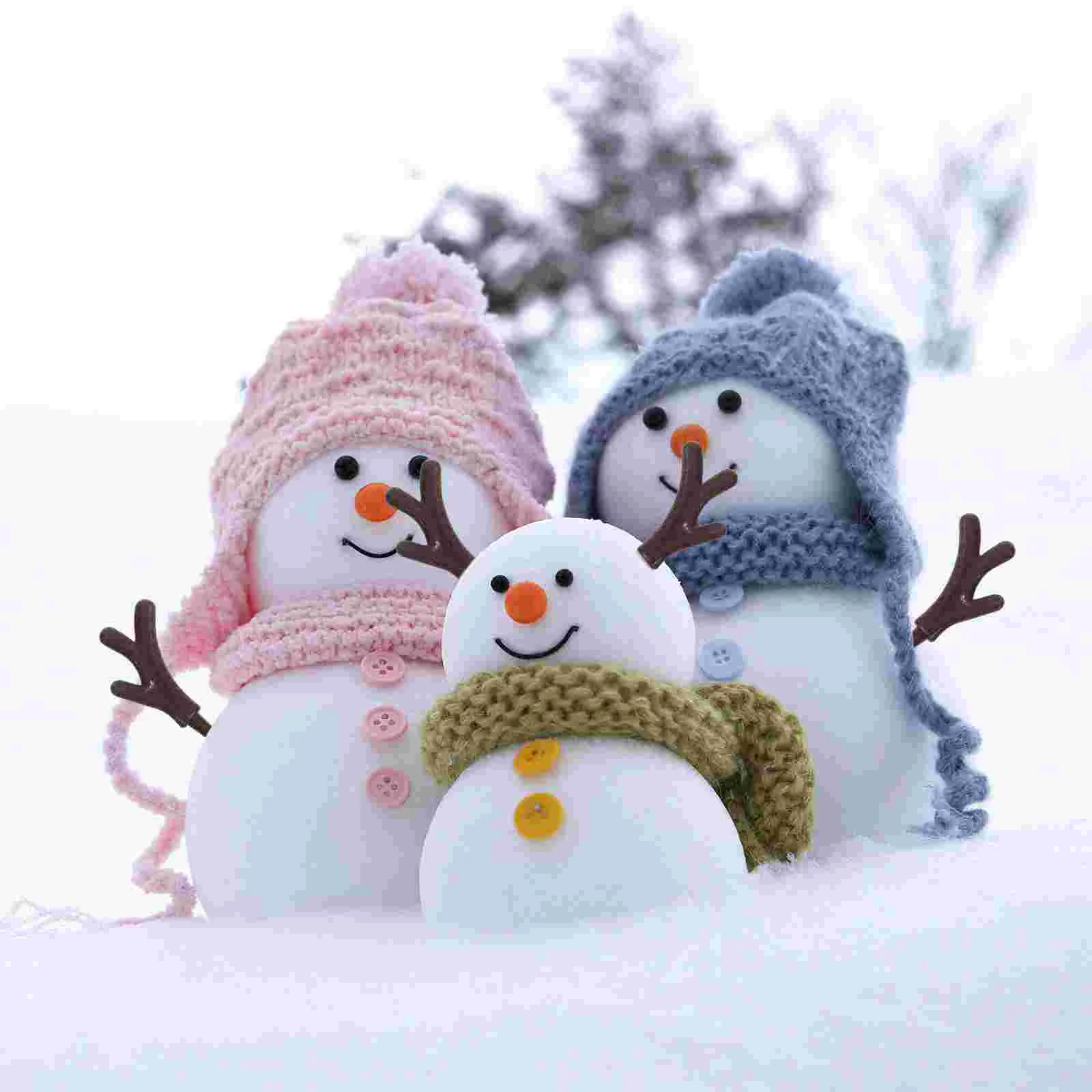 100 PCS Christmas Tabletop Tree Snowman Outdoor Decorations DIY Accessories Party Supplies