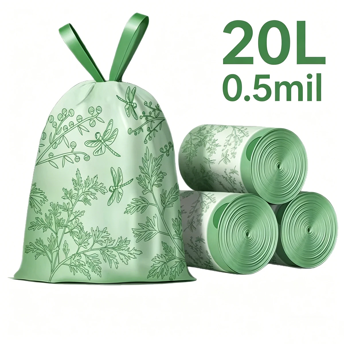 35pcs Trash Bag 4Gallon/15L for Bathroom 47*50cm