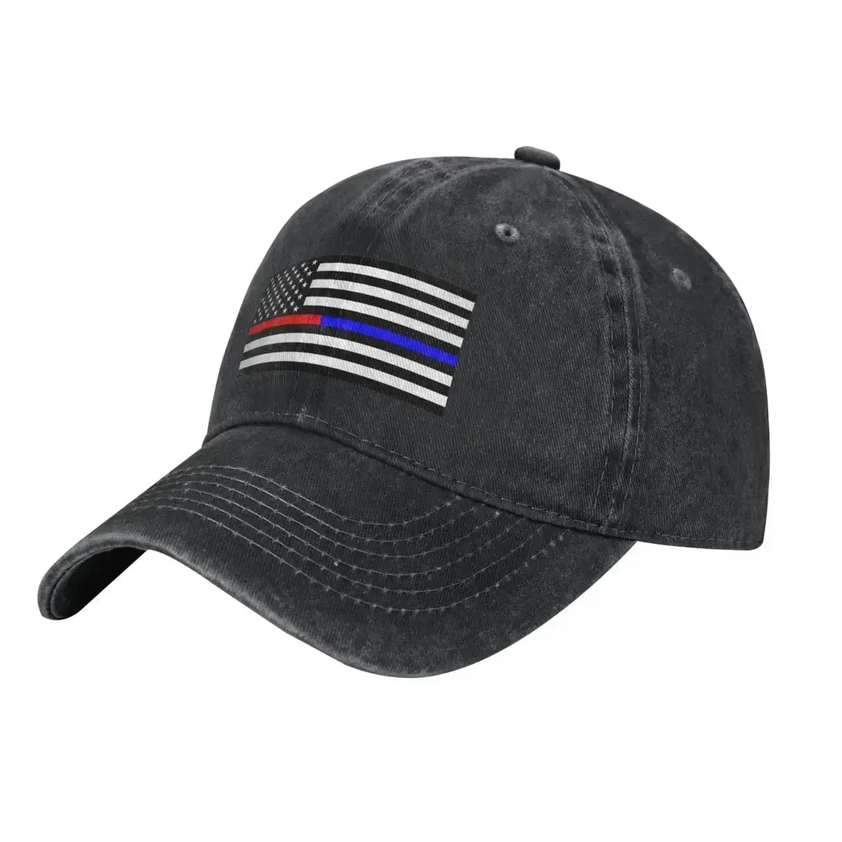 Nueva Gorra de Béisbol con Bandera Americana, Líneas Azules y Rojas Finas, para Hombre y Mujer, Protección Solar, Estilo Trucker, Casual de Verano, para Correr, Estilo Hippie