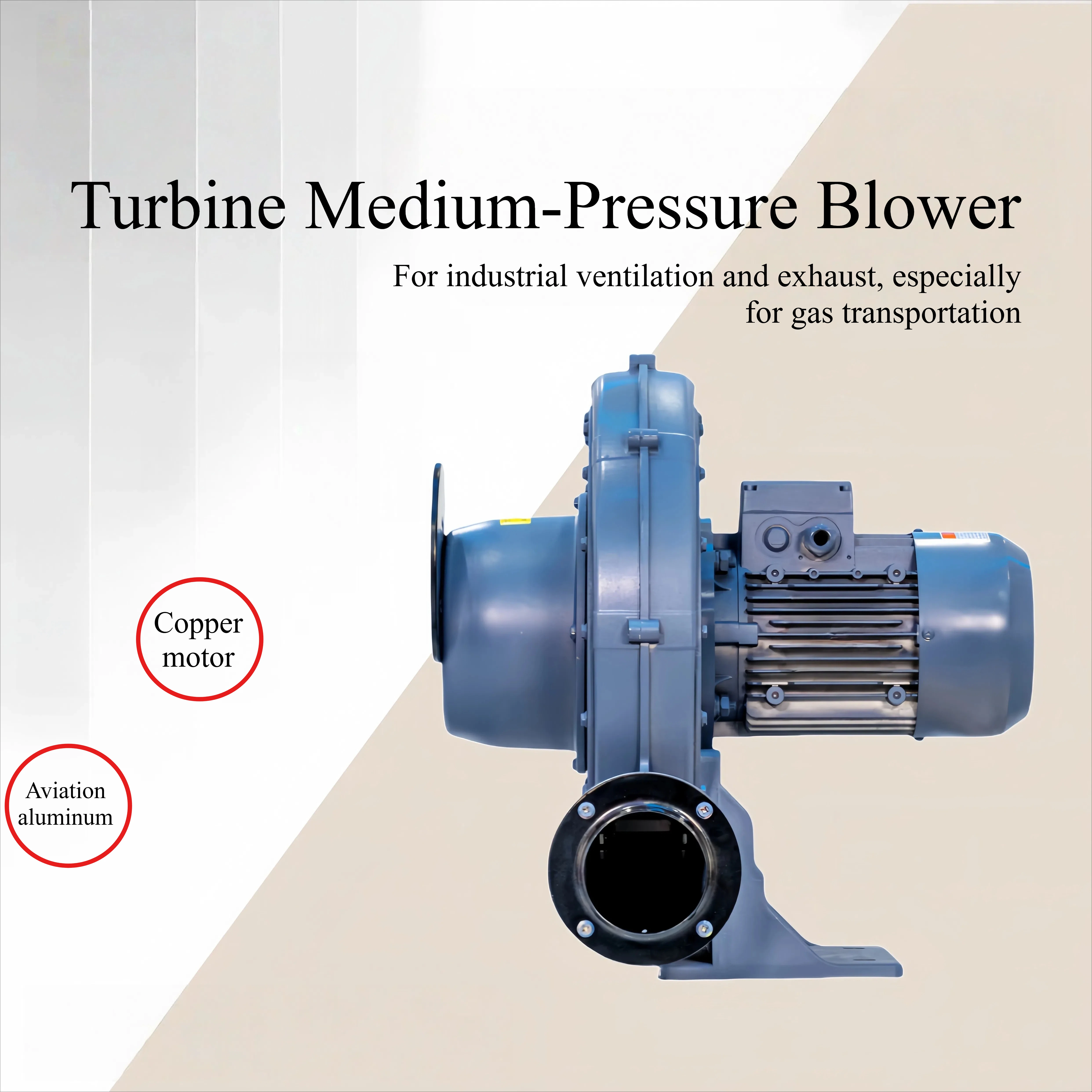 Ventilatore a media pressione a turbina con inverter ad alto volume d'aria - Circolazione di trasportamento del gas CX-A Ventola resistente alle alte temperature