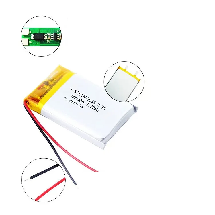 602040 450mAh 3.7V Li-po Li-ion Lithium Polymer Rechargeable Battery For MP3 MP4 MP5 GPS Toy DVR Bluetooth Speaker Recording pen