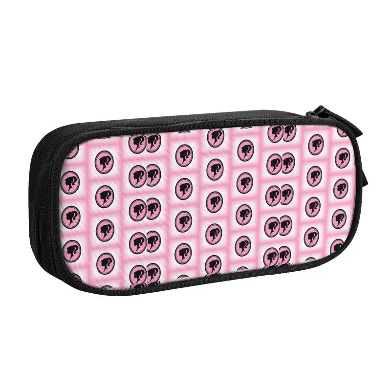 Barbies Silhouette Pattern Pencil Case, Grande Capacidade Pen Box Bag, Material escolar, Personalizado