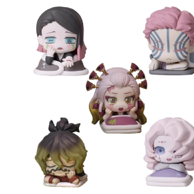 

Новые коллекционные фигурки Demon Slayer Gashapon-Rui, Daki, Gyutaro, Akaza, мини-ручные модели, украшение, подарок для фанатов манги