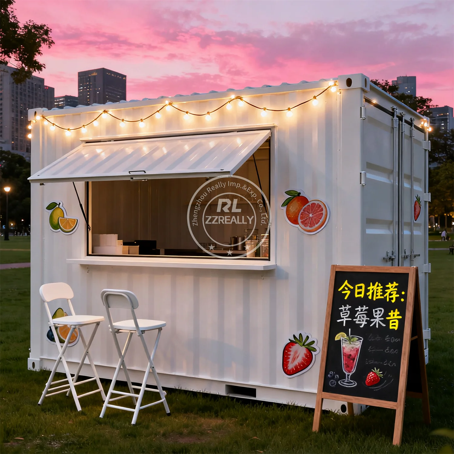 Customized Design Modern Small Custom Movable Container Bar Kiosk Outdoor Container Restaurant With Kitchen Equipment