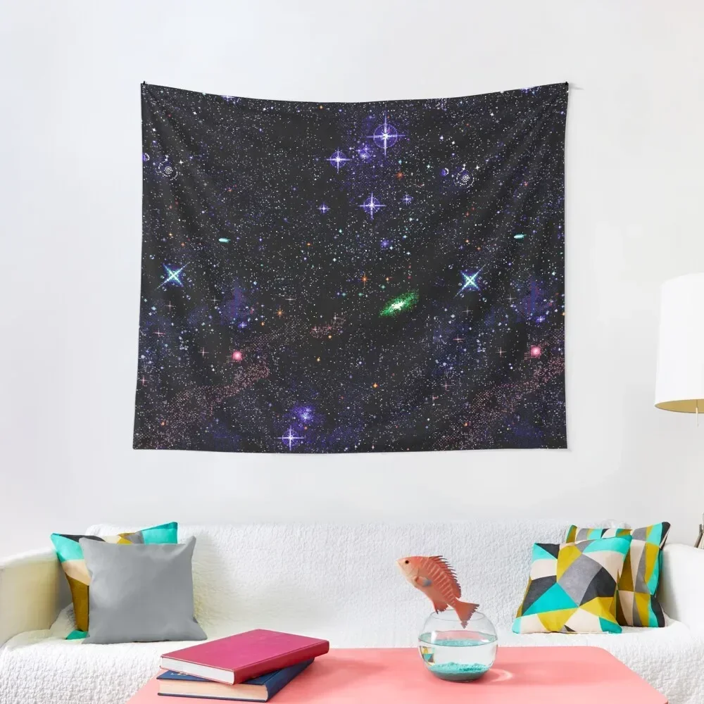 

Pixel Starscape Tapestry Decor For Bedroom Wall Coverings Tapestry