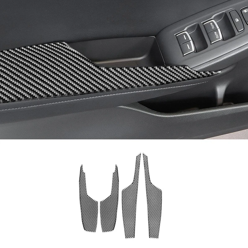 Carbon Fiber For Honda Accord 10Th 2018-2022 Car Door Armrest Panel Cover Trim Accessories