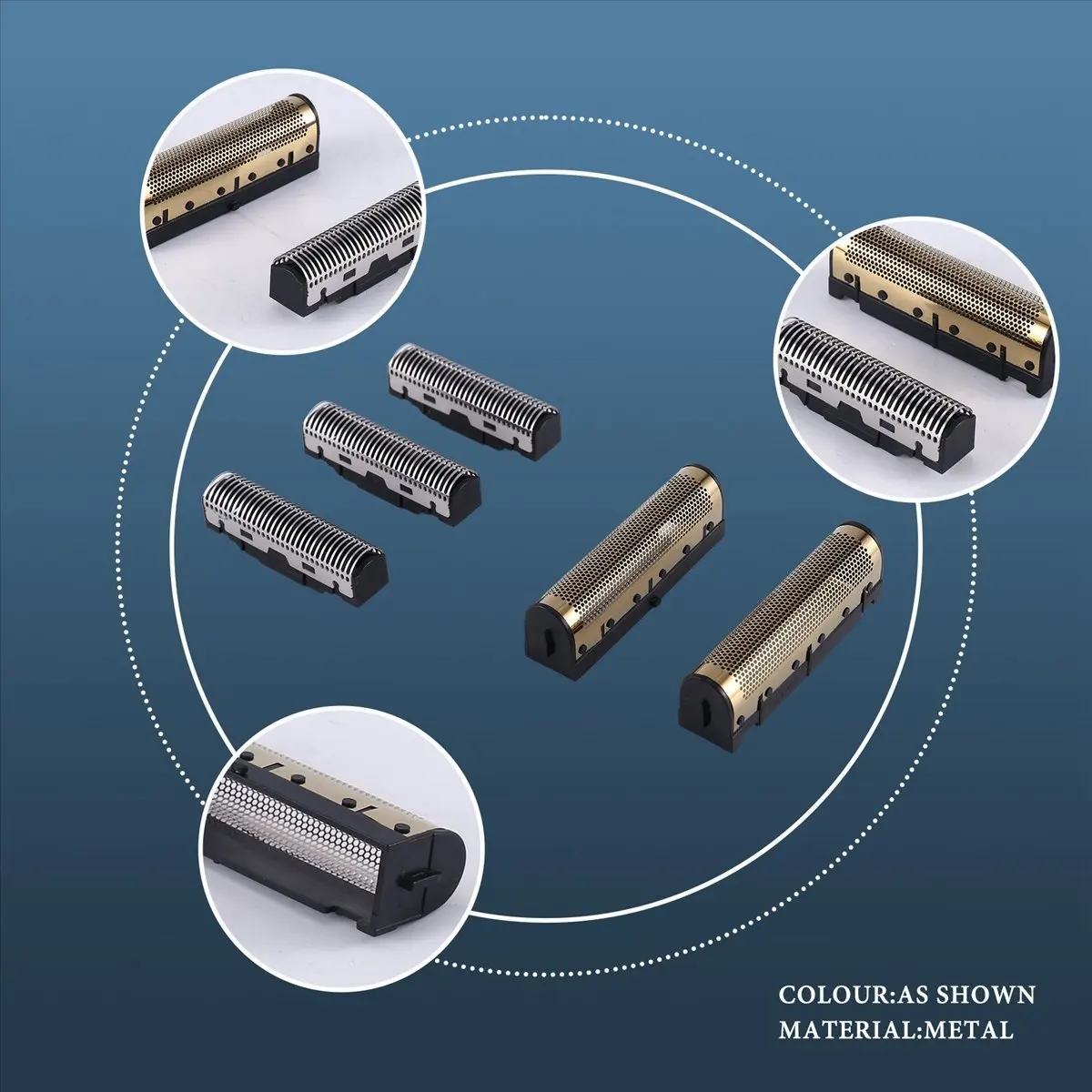 T83C شفرات ماكينة حلاقة كهربائية جديدة شبكة سكين من رقائق ذهبية ورأس قاطع مناسبة لعائمة KM-2026 KM-2028