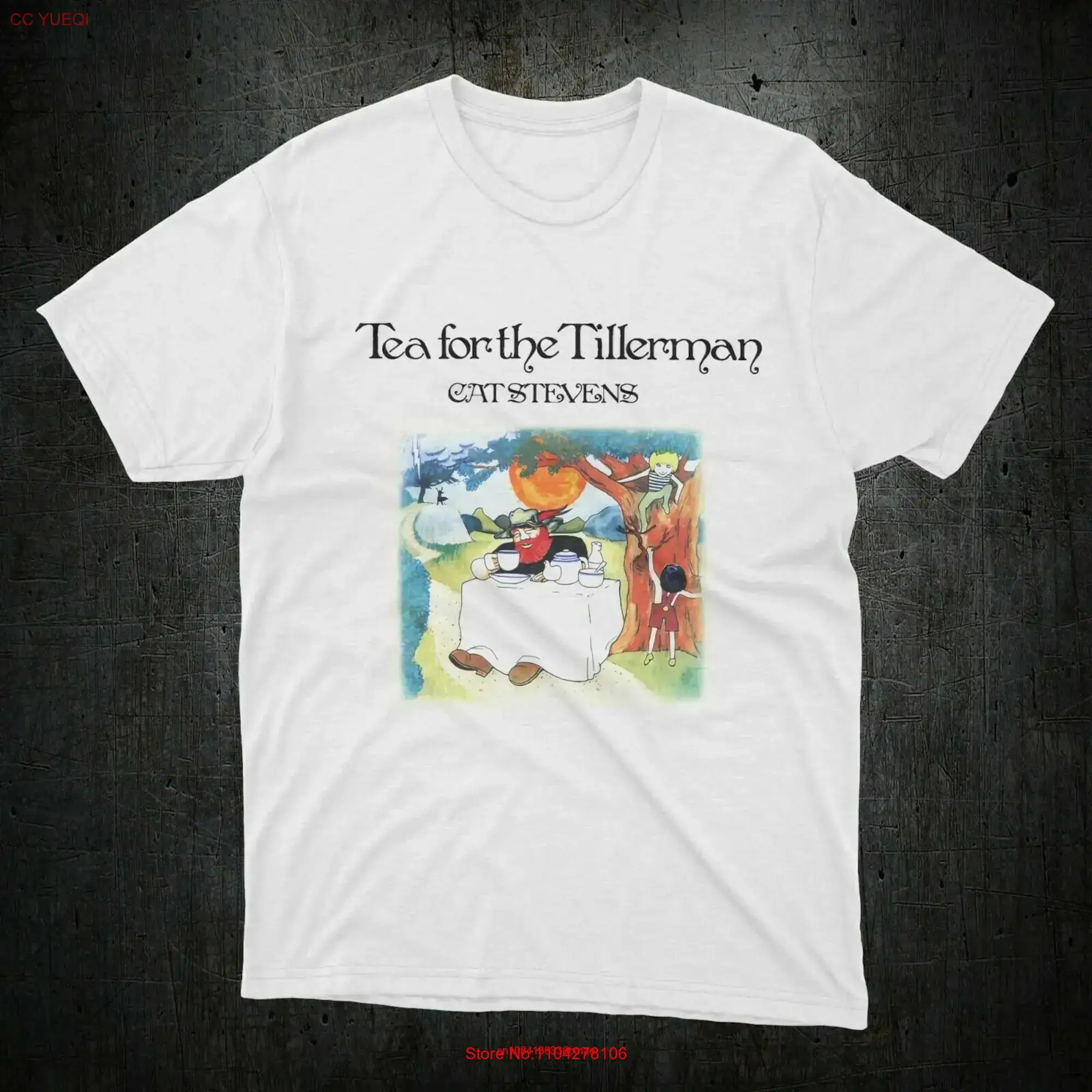 Cat Stevens Tea for Tillerman Music Legend White T Shirt Men's Size USA Heavy Cotton long or short sleeves