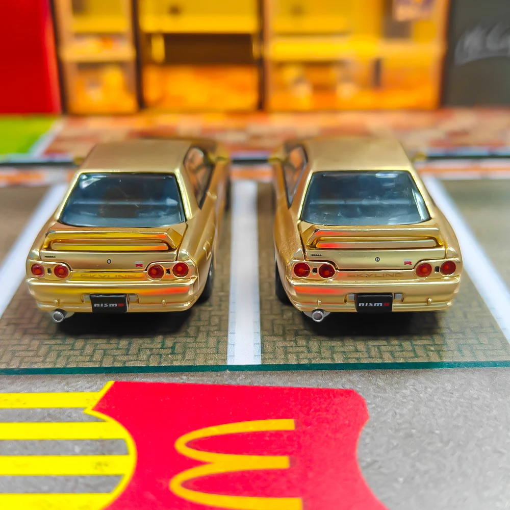 ミニ GT ダイキャスト 1:64 スケール トップシークレット GTR R32 VR32 合金シミュレーションカーモデルコレクションディスプレイスタティックペンダント（箱なし）