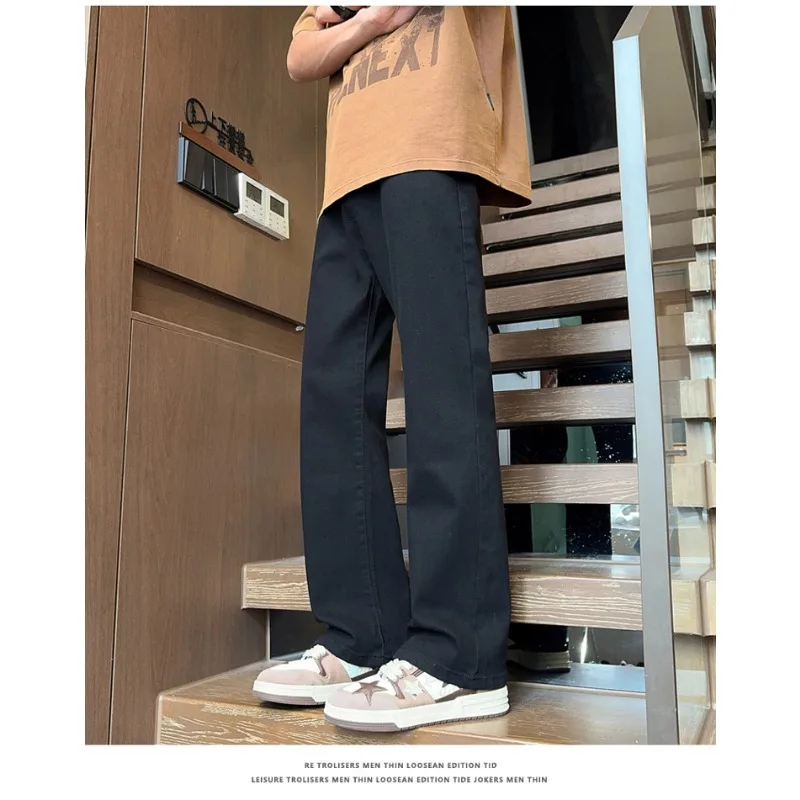 

New Men's Outdoor Sports Leisure Versatile Breathable Denim Pants High-quality and Comfortable Breathable Straight Leg Pants