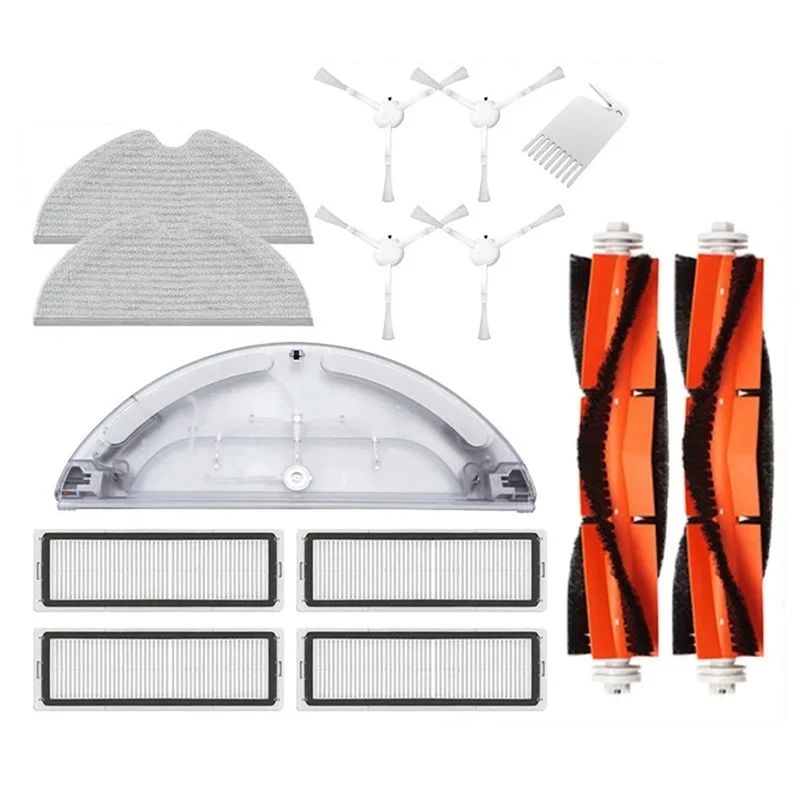 샤오미 Mijia 1C 사이드 메인 브러시 물 탱크 걸레 천 HEPA 필터 부품 키트, 로봇 진공 청소기 교체 부품