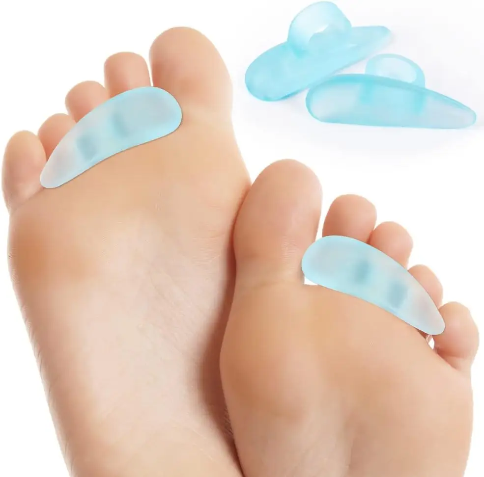 2/4/6Pcs Blue Silicone Toe Separators Foot Orthopedic Pedicure Pad Hallux Valgus Corrector Bunion Guard Foot Care Tools