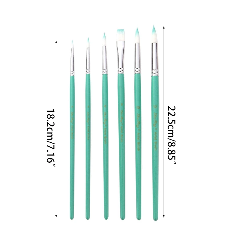 Artist Paintbrush Set Fine & Flat Painting Brush Watercolor Paint Brush Set for Acrylic Oil Canvas Painting Mininatures