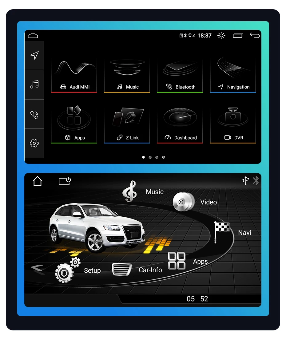 8,8 Zoll Bluetooth Wireless CarPlay Android Auto Autoradio für Audi A4 A4L B8 2009-2016 8-Kern 4G WiFi Stereo Multimedia Player