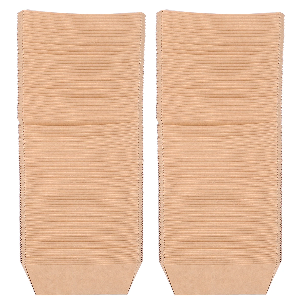 

Kraft Paper Food Tray Disposable Boat Shape Box Open Packing Fried Chicken Snack Platters Sturdy Reusable Stackable