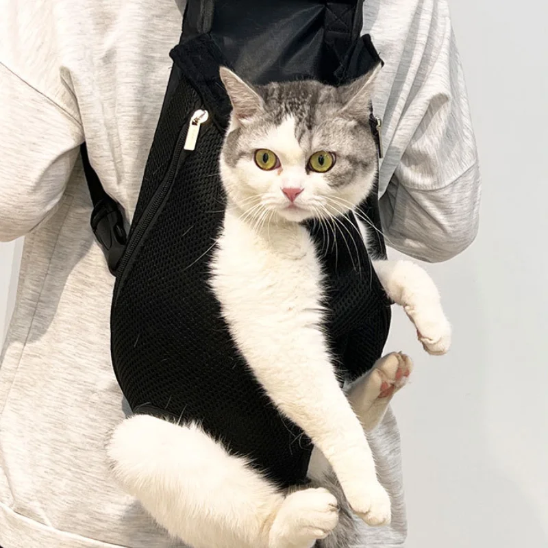 

Регулируемый рюкзак-переноска для животных, дышащая сумка на два плеча для путешествий с маленькими собаками и кошками, сумка для прогулок и кемпинга без помощи рук