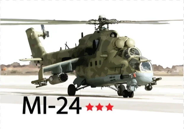 Russian MI-24 Hind Gunship and Attack Helicopter Men's T Shirt