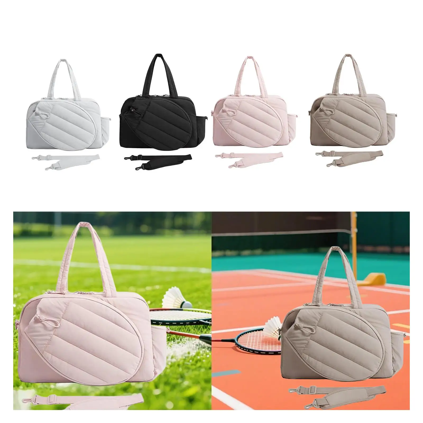 

Универсальная сумка для теннисных ракеток со съемным плечевым ремнем, спортивная спортивная сумка, спортивная сумка для переноски ракеток для бадминтона для взрослых