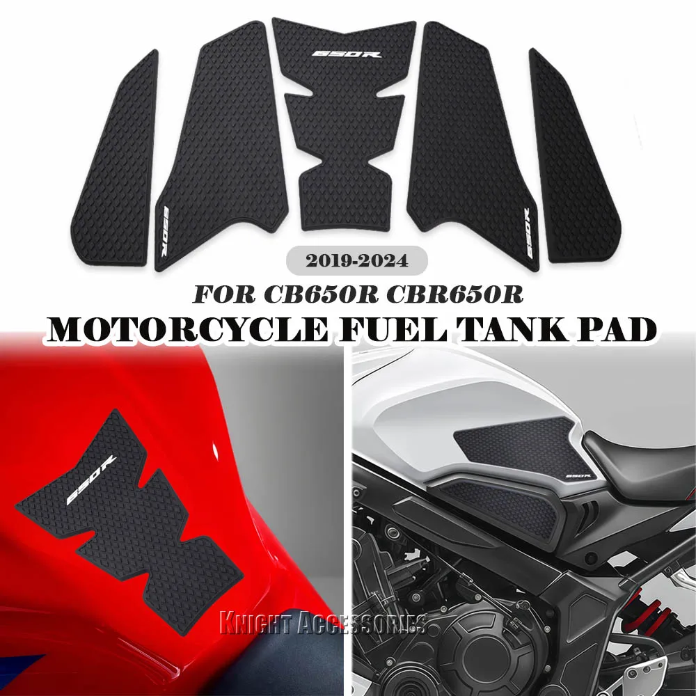 For CB650R CBR650R CB 650R 2019-2024 NEW Motorcycle Non-slip Side Fuel Tank Pad Protector Stickers Waterproof Rubber Sticker Fit
