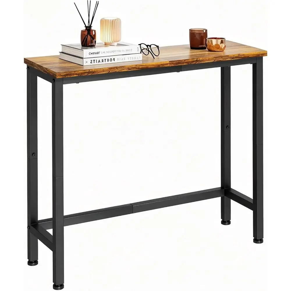 

29.5 Inch Narrow ole Table, Small Entryway Table with Metal e, Skinny Soa Table or Living Room Hallway Bedroom oyer